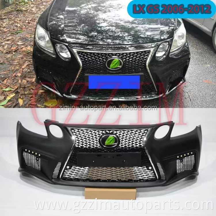 New design body kit front & rear bumper grille for LX GS 2006-2012